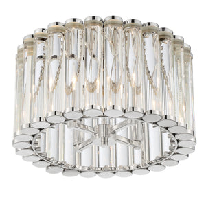 Libby Langdon for Crystorama Elliot 4 Light Polished Nickel Ceiling Moun