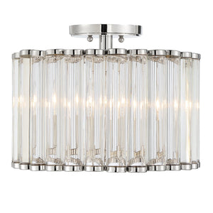 Libby Langdon for Crystorama Elliot 4 Light Polished Nickel Ceiling Moun