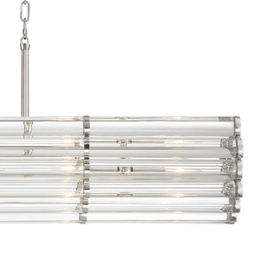 Libby Langdon for Crystorama Elliot 6 Light Polished Nickel Linear Chandelier