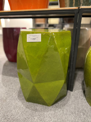 Faceted Garden Stool – Green