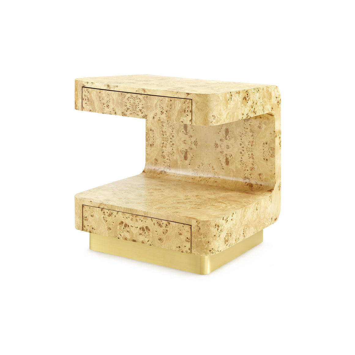 2-Drawer Side Table  - Burlwood | Emil Collection | Villa & House