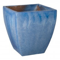 Large Tapered Square Planter - Blue