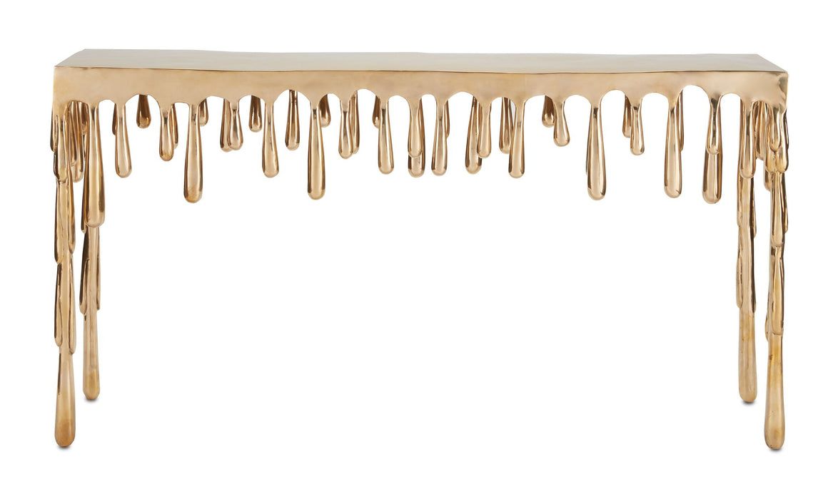 Liquid Gold Console Table - Gold