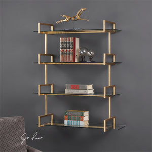 Elegance Wall Shelf - Gold Leaf