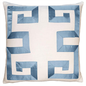 Empire Birch Slate Blue Ribbon Pillow
