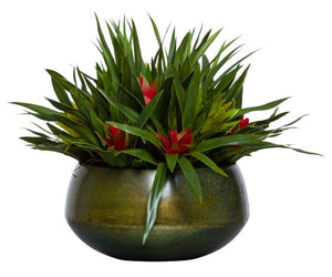 Silk Ginger & Bromeliad Arrangement
