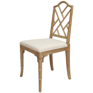 Worlds Away Fairfield Chippendale Style Dining Chair – Cerused Oak