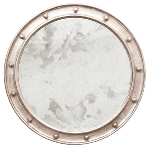 Worlds Away Federal Round Mirror – Antique Silver