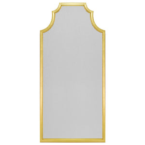 Worlds Away Finley Pagoda Style Floor Mirror – Gold Leaf