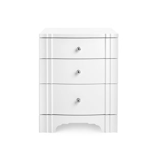 Flanders 3-Drawer Side Table in White | Flanders Collection | Villa & House