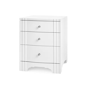 Flanders 3-Drawer Side Table in White | Flanders Collection | Villa & House