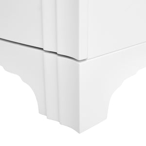 Flanders 3-Drawer Side Table in White | Flanders Collection | Villa & House