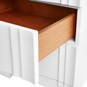 Flanders 3-Drawer Side Table in White | Flanders Collection | Villa & House