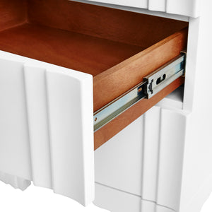 Flanders 3-Drawer Side Table in White | Flanders Collection | Villa & House