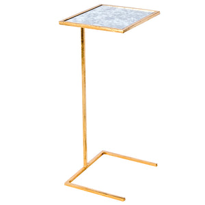 Worlds Away Cigar Table with Antique Mirror Top – Gold Leaf