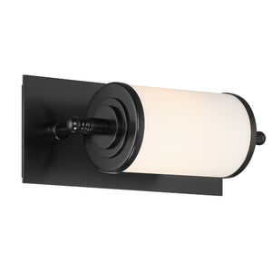 Foster 1 Light Matte Black Bathroom Vanity