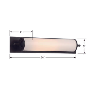 Foster 1 Light Matte Black Bathroom Vanity