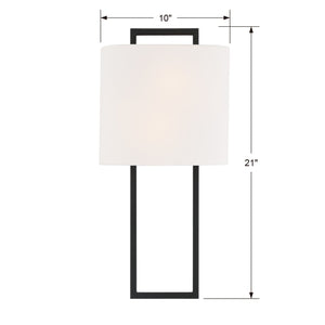Fremont 2 Light Black Forged Wall Mount