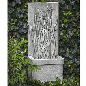 Dragonfly Wall Stone Fountain - Alpine Stone Patina