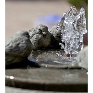 Bird Sculpture Fountain - Alpine Stone Patina