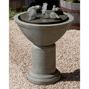 Bird Sculpture Fountain - Alpine Stone Patina