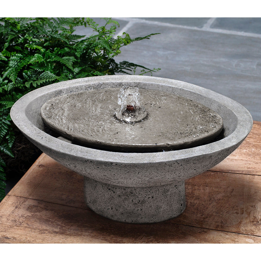 Zen Oval Stone Fountain - Alpine Stone Patina