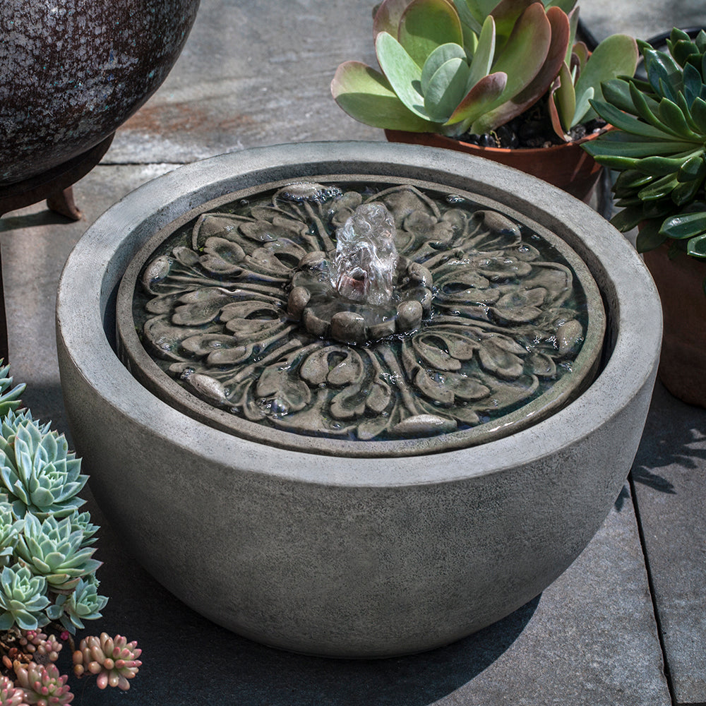 Medallion Stone Fountain - Alpine Stone Patina