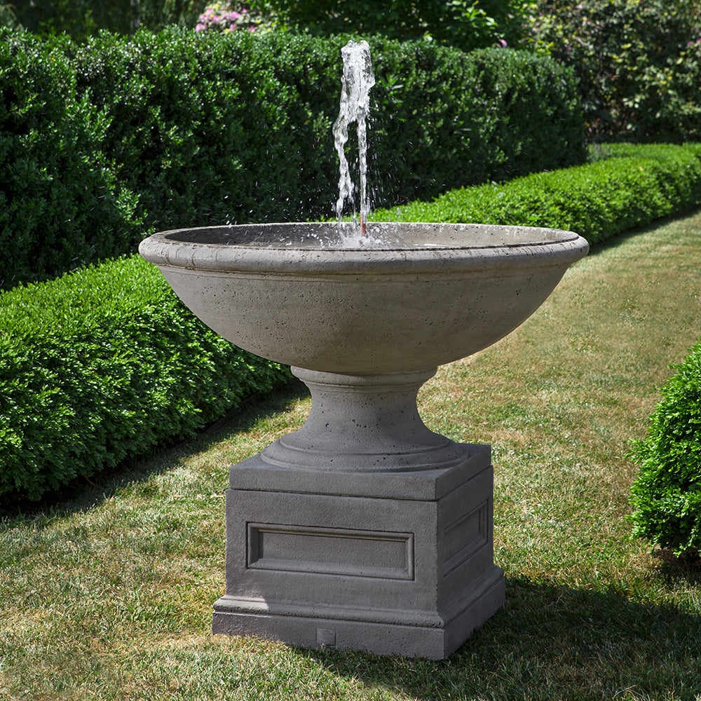 Large Round Stone Fountain - Alpine Stone Patina