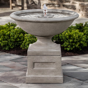 Large Classic Stone Fountain - Grey Stone Patina