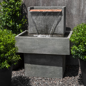 Falling Water Stone Fountain - Alpine Stone Patina