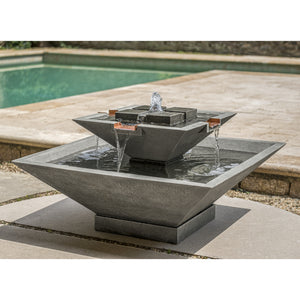 Large Cast Stone Tiered Fountain - Greystone (Additional Patinas Available)