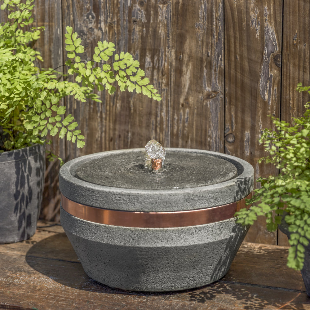 Cast Stone Bevel Fountain - Alpine Stone (Additional Patinas Available)
