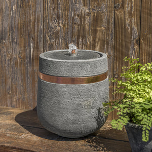 Cast Stone Parabola Fountain - Alpine Stone (Additional Patinas Available)