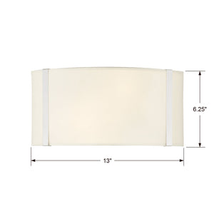 Fulton 2 Light Polished Nickel Wall Mount