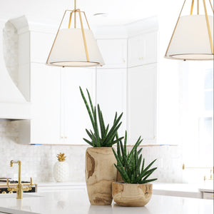 Fulton 3 Light Antique Gold Pendant