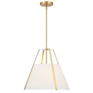 Fulton 3 Light Antique Gold Pendant