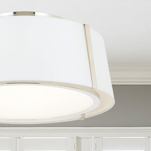 Fulton 3 Light Polished Nickel Ceiling Mount