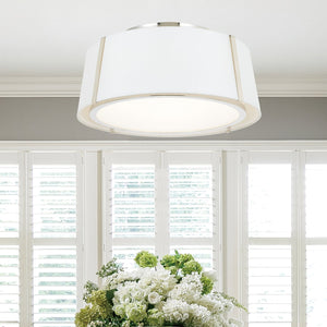 Fulton 3 Light Polished Nickel Ceiling Mount