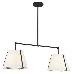 Fulton 4 Light Black Linear Chandelier