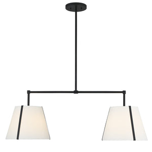 Fulton 4 Light Black Linear Chandelier