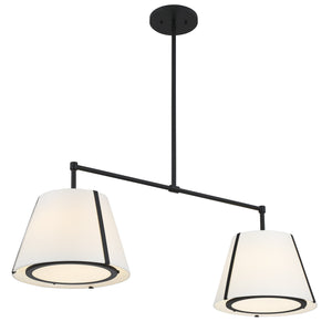 Fulton 4 Light Black Linear Chandelier