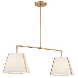 Fulton 4 Light Antique Gold Linear Chandelier