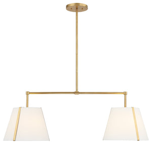 Fulton 4 Light Antique Gold Linear Chandelier