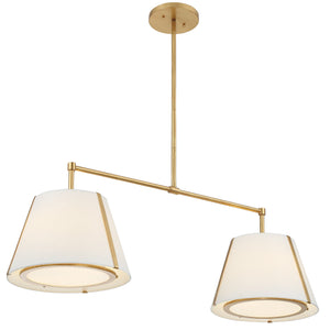 Fulton 4 Light Antique Gold Linear Chandelier