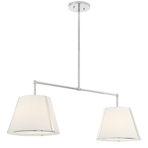 Fulton 4 Light Polished Nickel Linear Chandelier