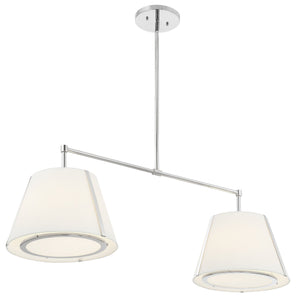 Fulton 4 Light Polished Nickel Linear Chandelier