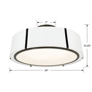 Fulton 6 Light Matte Black Chandelier