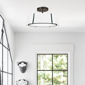 Fulton 6 Light Matte Black Ceiling Mount