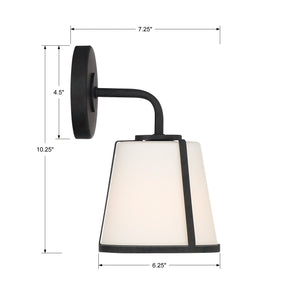 Fulton 1 Light Black Wall Mount