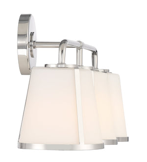 Fulton 3 Light Polished Nickel Bathroom Vanity